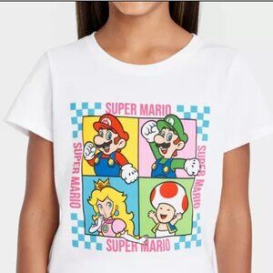 Girls Short-Sleeve Super Mario Bros Licensed Graphic T-Shirt for Girls Tee